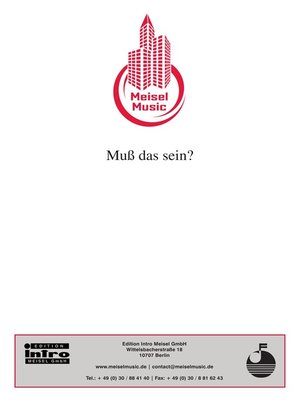 cover image of Muss das sein